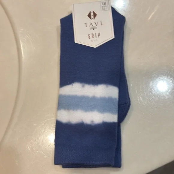NWT Tavi Grip Kai Barre/Pilates Calf Socks, Size Small, Color: Tie Dye Stripe - Picture 2 of 12